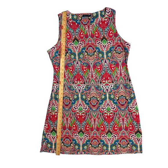 Tommy Hilfiger Pink Paisley Jewel Round Neckine Sleeveless Shift Dress Size 14 - Picture 7 of 8